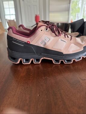 On Running Women’s Trail Shoes in Blush with Plum Accents